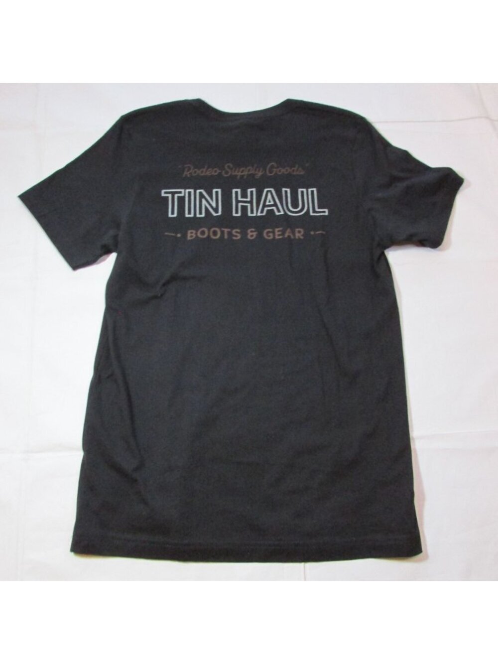 Tin Haul Men's Short Sleeve Rodeo Supply Goods Graphic T-Shirt Black
